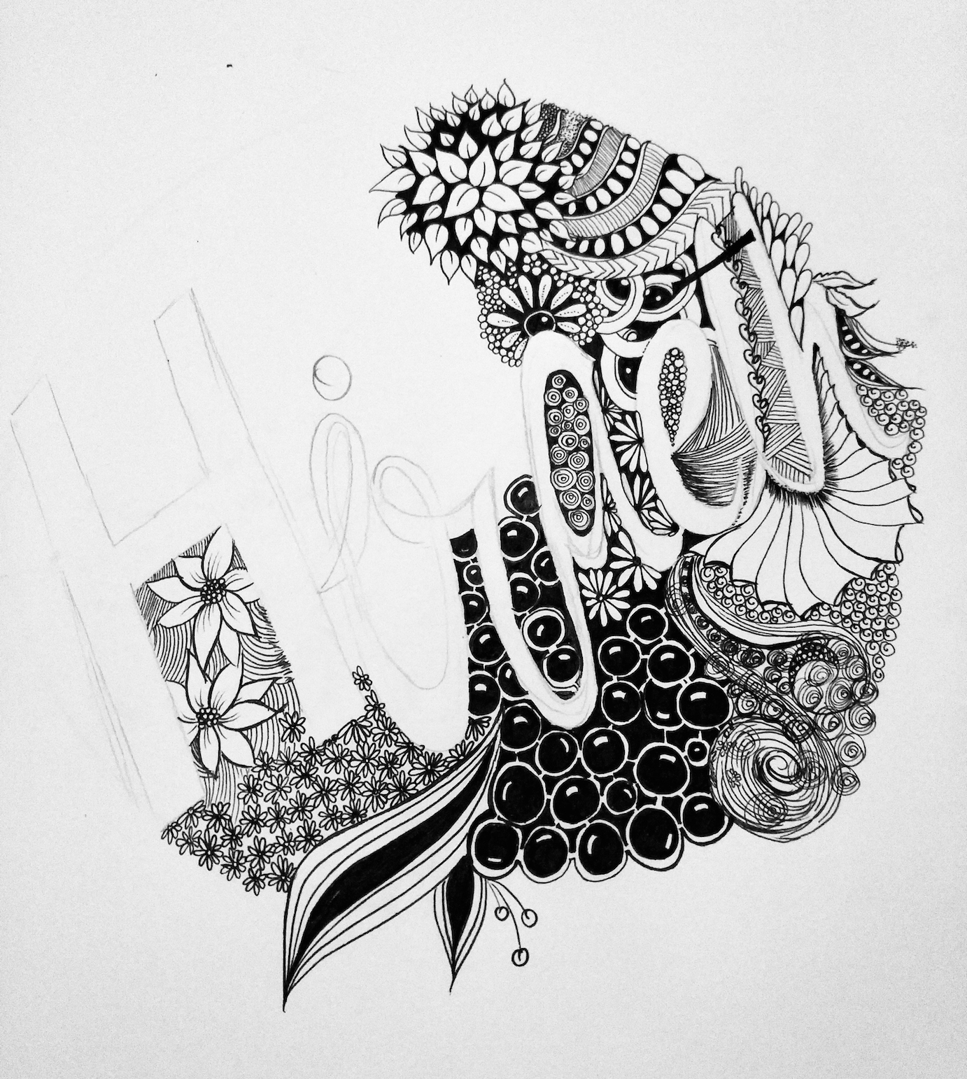 Zentangle Designs and Patterns | Typography | Hiraeth