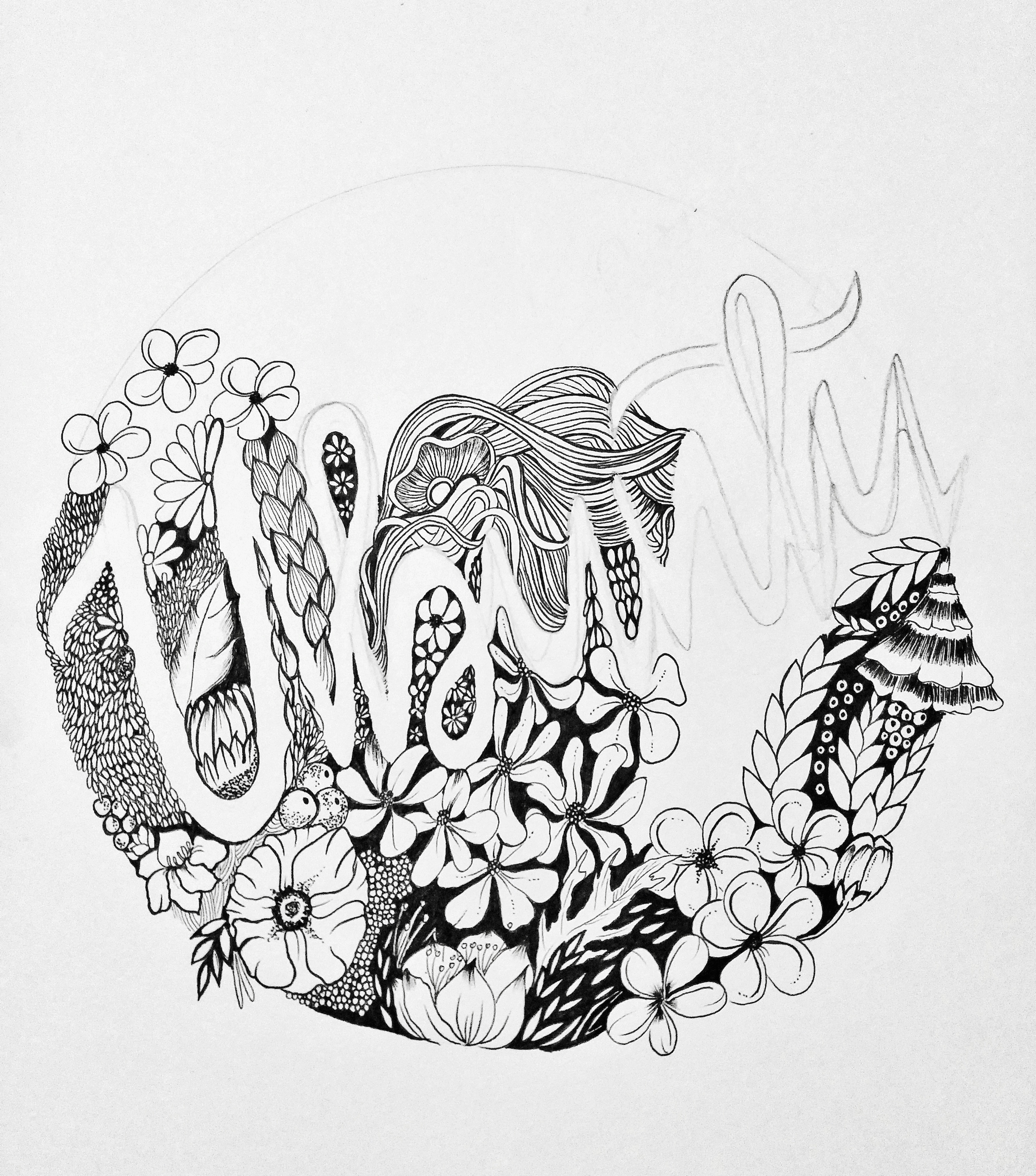 zentangle inspired art typography - Destiny's Child