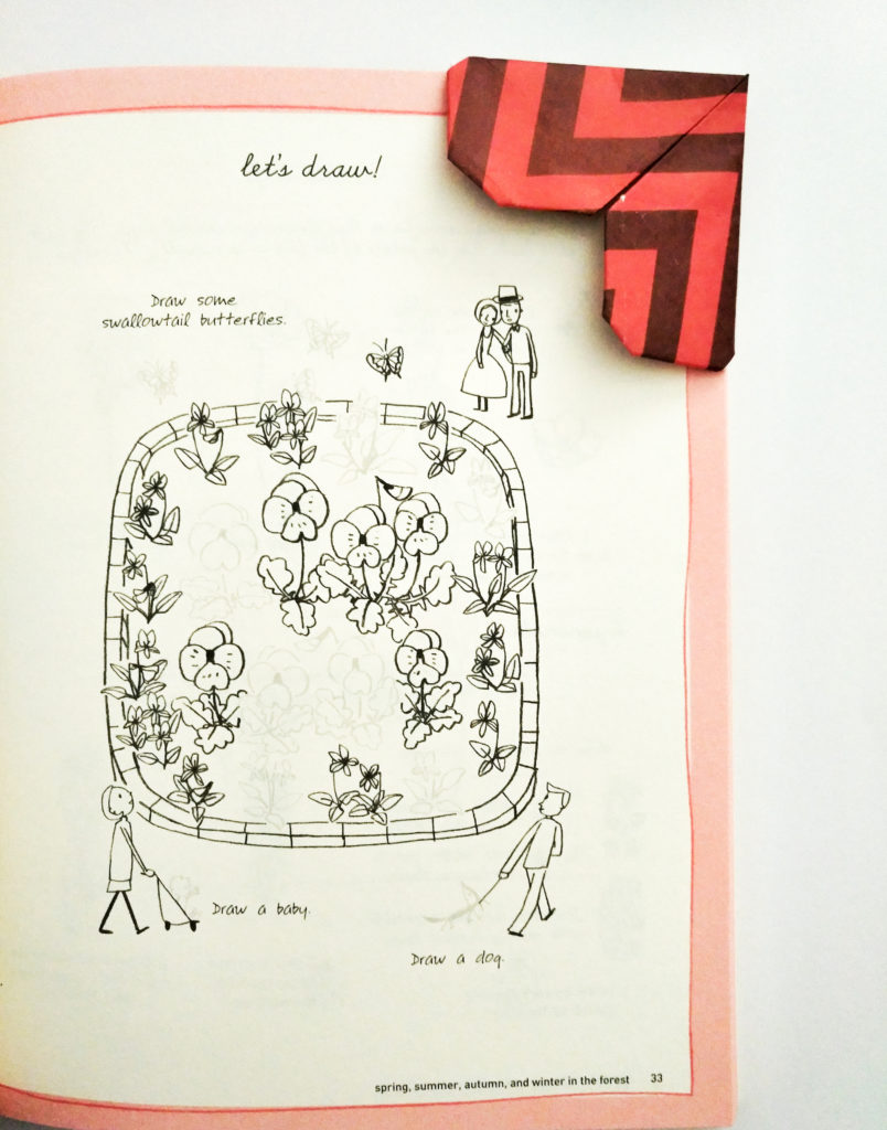 origami heart as bookmark