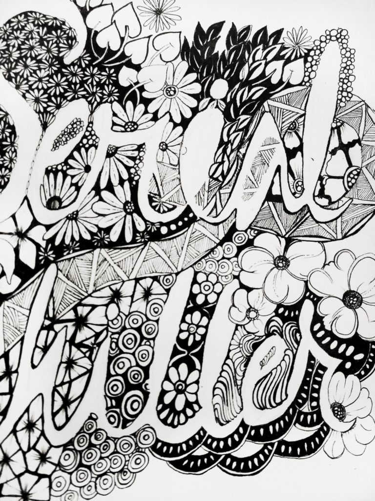 Zentangle Inspired Artwork Typography Illustration Patterns - Destiny's ...