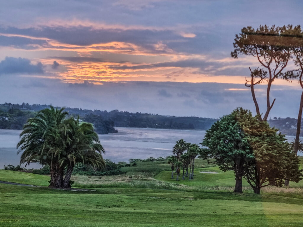 sunset in Auckland, New Zealand
