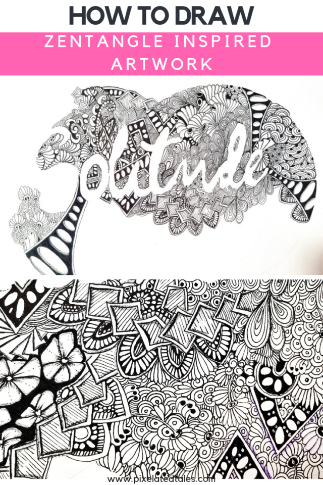 How to draw Zentangle Inspired Artwork | Blackpen Art Ideas